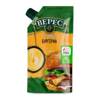 Гірчиця  Бургерна м'яка д/п 120 г "Верес"