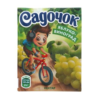 Сік Виноградно-яблучний зел 0,2л Садочек