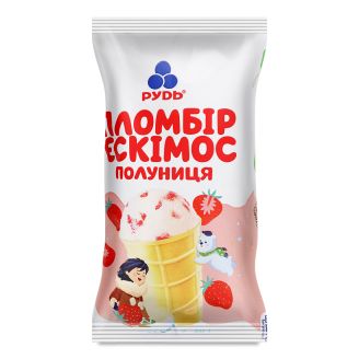 Морозиво "Ескімос" полуниця ст. 80 гр ТМ Рудь