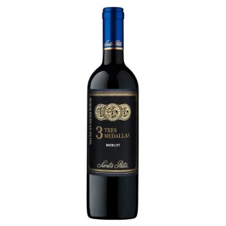Вино Santa Rita 3 Medallas Merlot чер сух 0,75л Чилі