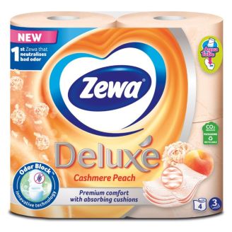 Туалетний папір Zewa Deluxe Персик аромат 4шт 3шар.