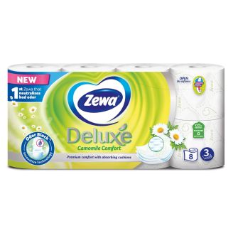 Туалетний папір Zewa Deluxe Ромашка аромат 8шт 3шар.