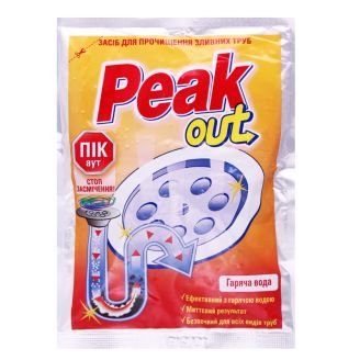 Порошок для чищення труб гарячою водою Peak out 80г