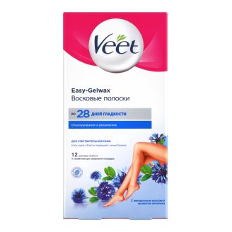 Veet Воскові полоски для чутливої шкіри 12 шт