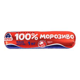 Морозиво "100%" туба 1кг ТМ Рудь