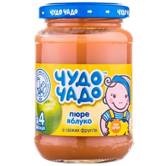 Пюре з 4 місяців Яблуко 170г (с/б) "Чудо-Чадо" Україна