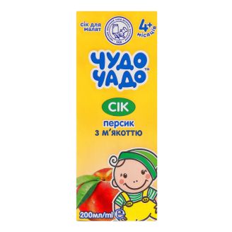 Сік з 4 місяців Персиковий 200мл (т/п) "Чудо-Чадо" Україна