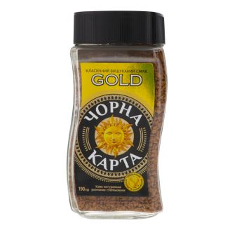 Кава розчинна Gold Чорна карта с/б 190г