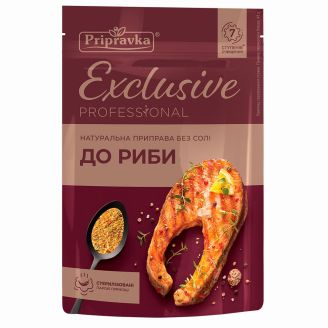Натуральна приправа без солі до риби з цедрою лимона і базиліком Exclusive 45г Приправка