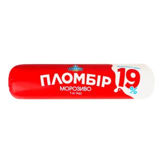 Морозиво "19%" пломбір туба 1кг  ТМ Хладопром