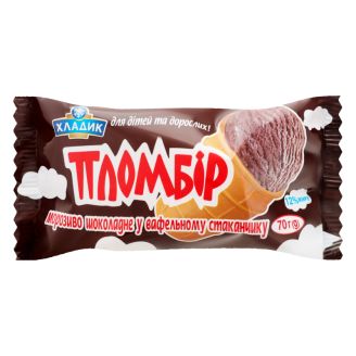 Пломбір 12% Шоколадний ст. 70г ТМ Хладопром