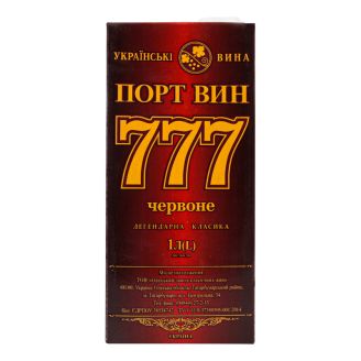 Вино Портвейн 777 чер 1л т/п ОЗКВ