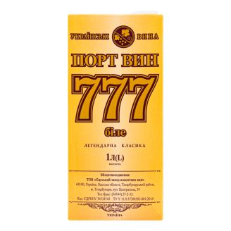 Вино Портвейн 777 біл 1л т/п ОЗКВ