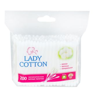 Ватні палички Lady Cotton в пакеті 200шт