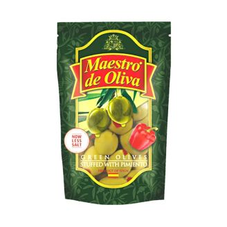 Оливки в пласт. пакеті з перцем 170г Maestro de Oliva