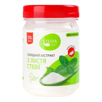 Солодкий екстракт з листя стевії 150г Stevia