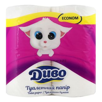 Туалетний папір Диво Econom 4 рул (білий)