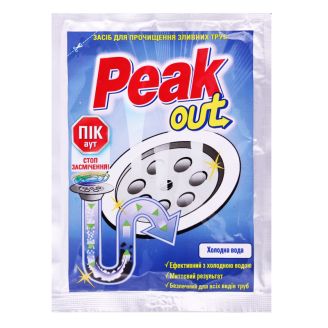 Порошок для чищення труб холодною водою Peak out 60г