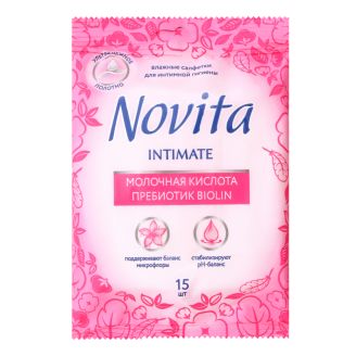 Novita Серветка волога "Intimate" 15 шт