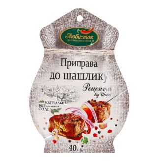 Приправа до шашлику "Рецепти від шефа" без солі 40г Любисток