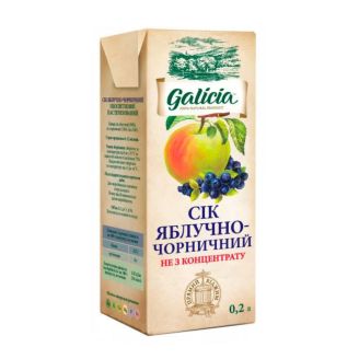 Сік Яблучно-чорничний т/п 0,2л Galicia