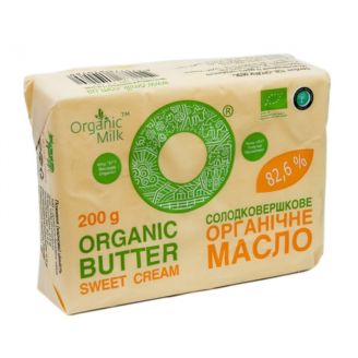 Масло солодковершкове органічне жирн.82,6 % 180 г.