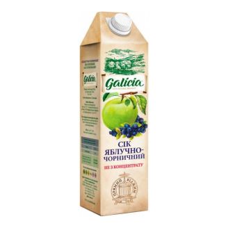 Сік Яблучно-чорничний т/п 1л Galicia