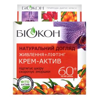 Біокон Натуральний Догляд 60+ Крем для обличчя Ліфтінг + проти глибоких зморшок 50 мл