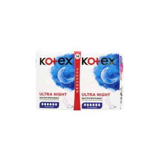 Прокладки Kotex Ultra Night Duo д/крит днів 7кр. 14шт