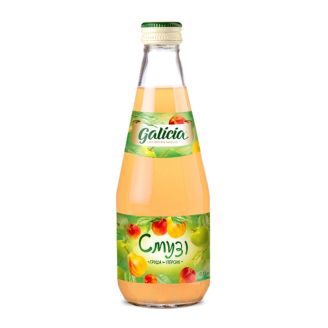 Сік з м'як.смузi груша-персик скл/пл 0,3л Galicia