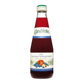 Сік Яблучно-чорничний скл/пл 0,30л Galicia