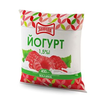 ЙОГУРТ 1,5% "Малина" п/е 0,4 Злагода
