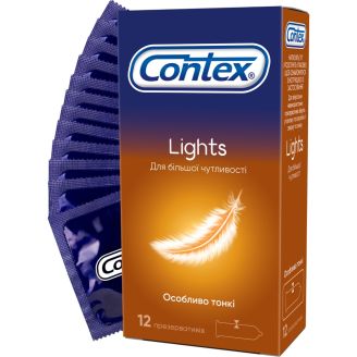 ***CONTEX Презервативи Lights особливо тонкі 12 шт