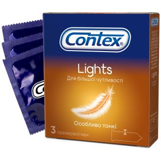 CONTEX Презервативи Lights особливо тонкі 3 шт