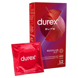 ***DUREX Презервативи Elite тонкі з додатковою змазкою 12 шт