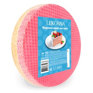 Вафельні коржі малинка 90г Lekorna