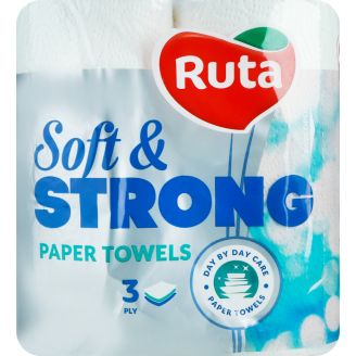 Рушники паперові Ruta Soft Strong 3-шар  2 рул