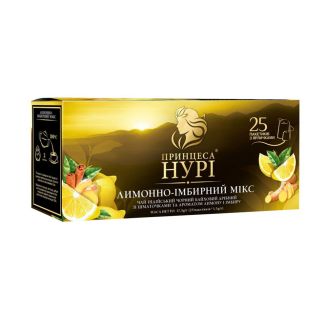 Чай чорний Лимонно-Імбирний Мікс Принцеса Нурі  25*1.5г