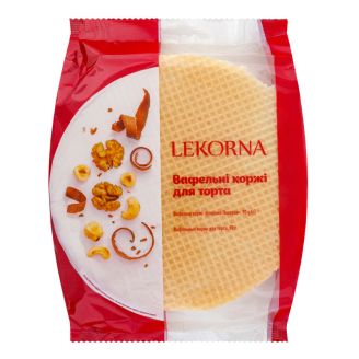 Вафельні коржі для торта 90г Lekorna