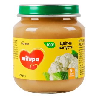 Пюре з 4 місяців Цвітна капуста 125г (с/б) "Milupa"