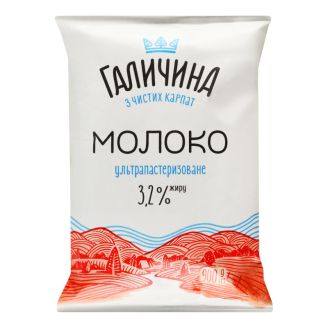 Молоко т/ф 3.2% 900г Галичина