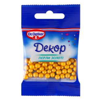 Посипка цукрова "Перли золоті" 10г. Dr.Oetker