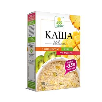 Каша вівсяна з манго,ківі та ананасом 190г (5х38) Терра