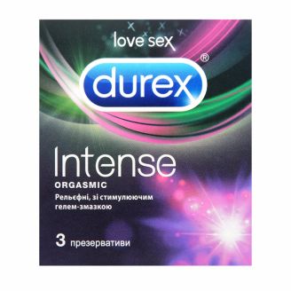Презерватив Durex зі змазкою Intense Orgasmic 3шт