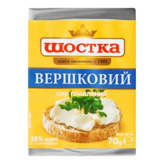 Cир плав. "Вершковий" 38% 70г фол. Шостка