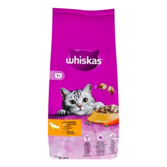 Koрм сухий  для дорослих котiв з куркою Whiskas (ВАГ.)