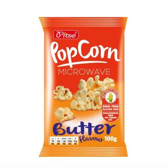 Попкорн для Микрохвильової печі з маслом 100g , Pitso