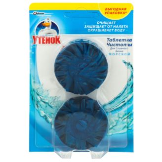 Таблетка для зливного бачка Туалетне каченя Морський 2*50г