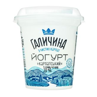 Йогурт Карпатський 3% 280 г ст Галичина