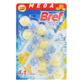 Туалетний блок Bref 4в1 Лимон 4*50г